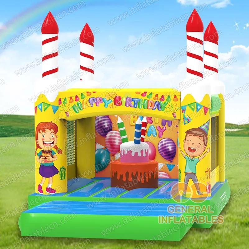 Birthday cake bounce house