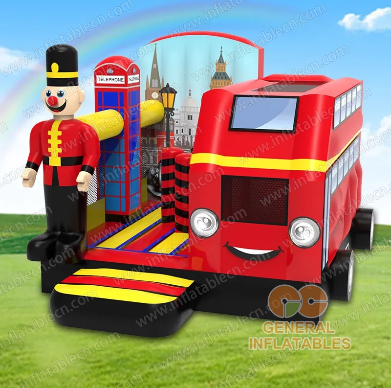 British double-decker bus combo
