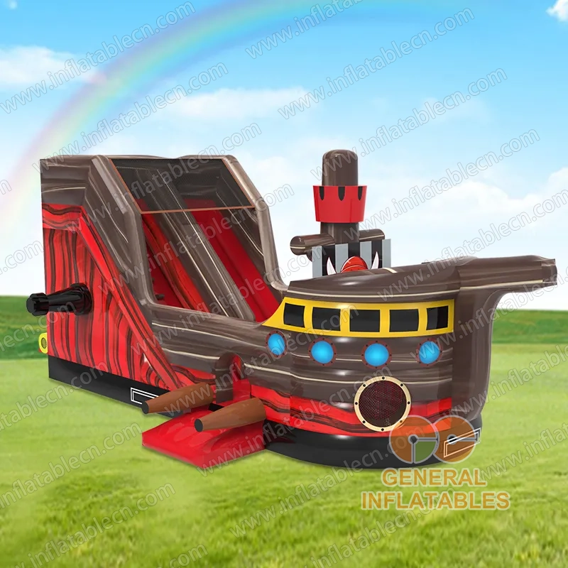 Pirate Ship Inflatable Slide