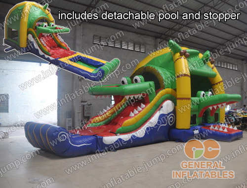 Crocodile combo with detachable pool